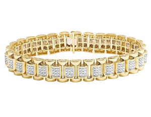 Trendy Fashion Design in S925 <b>Sterling</b> <b>Silver</b> Round Cut Ice Out Moissanite Diamond Hip Hop Style <b>Bracelets</b> <b>for</b> <b>Men</b> - Product Image 1