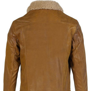 Veste en cuir pour homme de haute qualité, personnalisée, pour l'hiver, couleur unie, style décontracté, col montant, nouveau style, coupe-vent unisexe personnalisé - Product Image 3