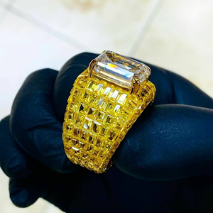 Anillo de Plata de Ley 925 de Alta Calidad con Certificado IGI, Personalizado con Moissanita VVS, para Hombre, Estilo Hip Hop, Regalo para Bodas y Fiestas - Product Image 3