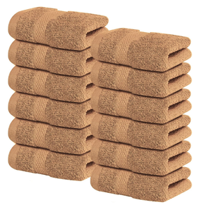 100% Organic Cotton Woven <b>Bath</b> <b>Towel</b> <b>Set</b> | Eco-Friendly Quick-Dry Soft <b>Towels</b> with Plaid Pattern & Custom Logo Embroidery - Product Image 3