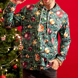 Latest Style Men's <b>Christmas</b> <b>Hoodies</b> Plus Size Apparel Clothing Made of 100% Cotton Plain Dyed for Winter - Product Image 3