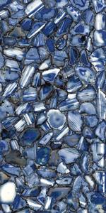 Agatha Blue 32x64 inch Dalle de pierre frittée 9mm antidérapante pour la décoration de sol et de mur de maison Carreaux de porcelaine - Product Image 3