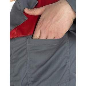 Delantal de Trabajo Unisex Gris/Rojo CBF Balducci Group, Ropa de Trabajo Profesional Hecha en Albania - Product Image 3