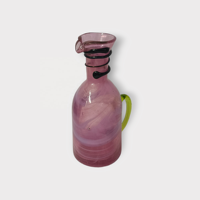 Cadeau d'entreprise de Noël 2023 en verre soufflé à la main, transparent violet, écologique, moderne, luxueux, brillant, de haute qualité, forme unique