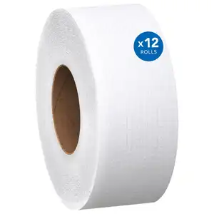 Papel higiênico de fibra reciclada padrão branco, rolos embrulhados individualmente, 473 contagens (pacote com 80),