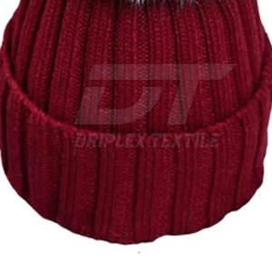 หมวกบีนนี่ผ้าแจ็คการ์ดขนสัตว์100% ออกแบบได้ตามต้องการ - Product Image 3