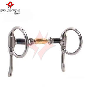 Sur mesure Bowman Mèche Mèche Demi Joue Rembourrage Doux En Acier Inoxydable Anneau Lâche Cheval Mèche Allemand Argent Entraînement Équestre - Product Image 3