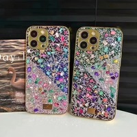 Étui de téléphone portable en TPU de marque de luxe, design électro-plaqué, coque arrière pour iPhone 12 13 14 15 16 17 Pro Max, accessoires