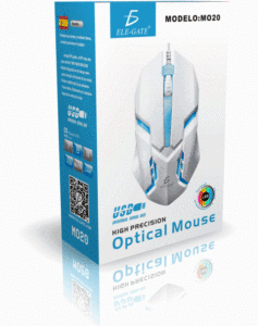 Mouse da Gaming USB con Illuminazione a LED, Design Ergonomico Compatto per Utenti Destrorsi, Tracciamento Laser per Applicazioni Desktop - Product Image 3