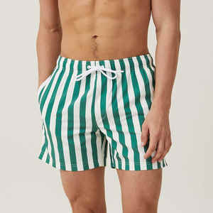 Pantalones cortos de gimnasio para hombre atléticos de color liso con cordón de poliéster de 145 gramos de verano al por mayor - Product Image 1