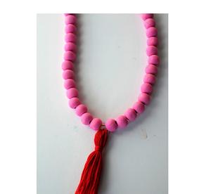 สร้อยคอลูกปัดไม้สามชั้นทำด้วยมือสไตล์ร่วมสมัยสินค้าอินเดีย - Product Image 4