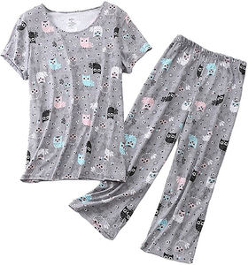 Conjunto de Pijamas para Mujer al por Mayor, de Primera Calidad, Personalizado, Nuevo, con Estampado Completo, Cómodo, 100% Algodón, Transpirable, de BD - Product Image 4