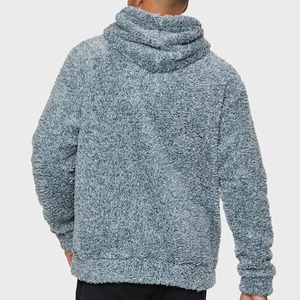 Sweatshirts à capuche en polaire Sherpa personnalisés, pulls à capuche en fourrure épaisse et épaisse pour hommes, nouvel arrivage - Product Image 2
