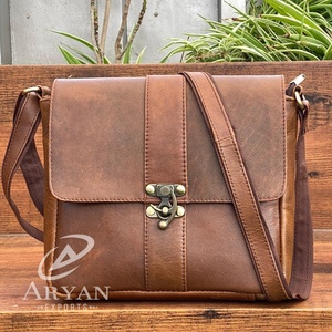 Manufacturer Men's Vintage Full Grain Leather Satchel Messenger Bags Genuine Leather Business Shoulder Bags for Work & Commute - Product Image 1