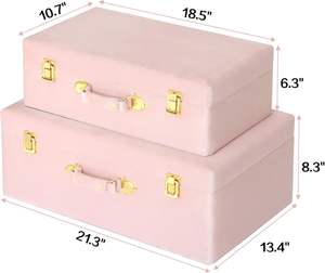 Baúl de terciopelo de almacenamiento moderno para casa de campo, sala de estar, dormitorio, etc. - Product Image 4