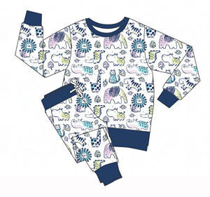 Vente en gros de vêtements pour bébés en éponge française deux pièces ensembles de vêtements pour enfants ensemble de jogging pour bébé ensemble de sweat-shirts en bambou ODM OEM - Product Image 2
