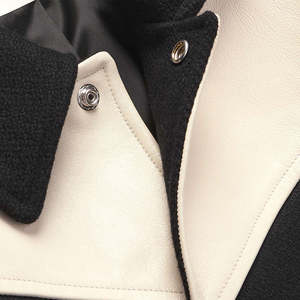 Alta calidad al aire libre hombres lujo Letterman logotipo personalizado cuero Patchwork bombardero Varsity chaqueta - Product Image 3