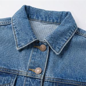 แจ็คเก็ตยีนส์ผู้หญิงสำหรับฤดูหนาว ผ้าฝ้ายระบายอากาศ เป็นมิตรกับสิ่งแวดล้อม สไตล์ลำลอง คุณภาพพรีเมียม แขนยาว แฟชั่นทันสมัย ปรับแต่งได้ - Product Image 4