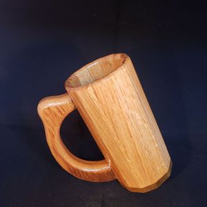 แก้วมักไม้แบบสแกนดิเนเวียนขนาดใหญ่พร้อมหูจับแก้วไวน์เบียร์กาแฟค็อกเทลโลโก้ตามสั่งทำจากไม้ธรรมชาติโลโก้ตามสั่ง - Product Image 2