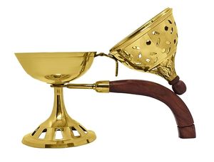 Wholesale Ceramic Incense Burner with Copper Lid with Metal Incense Holder for Sandalwood Incense By HF CRAFTS - Product Image 4