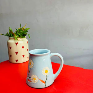 แก้วมัคเซรามิกพิมพ์ลายดอกไม้ขนาด300มล. ถ้วยกาแฟสำหรับบ้านสำนักงานขนาดใหญ่แก้วทันสมัย - Product Image 1