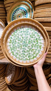 Bán Buôn Thủ Công Mỹ Nghệ Vòng Mây Khay Cho Doanh Số Bán Hàng Với Nhà Máy Giá Ổn Định Số Lượng Từ Việt Nam Nhà Sản Xuất - Product Image 6