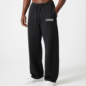 Pantalon de jogging en toile 100 % coton tendance, coupe droite personnalisée, pour homme, hiver, écologique, respirant, décontracté - Product Image 1