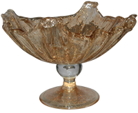 Tammaro Home Eros Gold Chips Verre de Murano Décoration d'intérieur de luxe Design artisanal italien haut de gamme