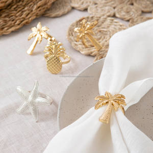 New Trendy Luxury Style Table Decorative Metal Napkin Rings Gold Plated in Factory Price for Wedding Use New Model - Product Image 2