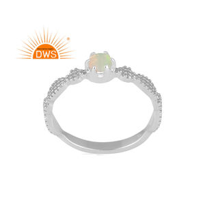 Anillo llamativo de piedras preciosas de ópalo etíope Natural de plata de ley de gran venta, joyería personalizada para mujer, regalo para ella - Product Image 1