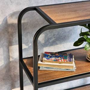 Estante de Hierro de 3 Niveles con Superficie de Madera Contrachapada para Decoración de Sala de Estar KTB68170 - Product Image 5