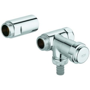 Grohe WAS 3/4 Inch Chrome Right-Hand <b>Battery</b> <b>Connection</b> Angle Valve GROHE - Product Image 1