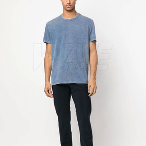 Camiseta lavado ácido para hombre superventas 100% algodón de alta calidad Color personalizado precio al por mayor con estampado de logotipo - Product Image 2