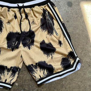 Pantalones cortos deportivos para hombre, pantalones cortos de baloncesto de malla, todos los equipos, nombres y números, pantalones cortos de baloncesto con bolsillos con cremallera - Product Image 3