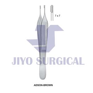 Pince à tissu brun Adson Pince à saisir les dents fines avec embouts droits Manuel de haute qualité approuvé ISO & CE Meilleures ventes - Product Image 6