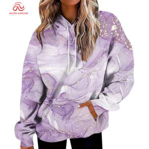 Sweats à capuche tricotés imprimés pour femme sweats à capuche en gros texturé blanc haut à capuchePersonnalisable votre Logo étiquette marque de haute qualité surdimensionné - Product Image 1