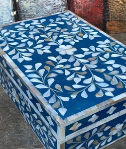 High Quality Handcrafted Wooden Natural Bone Inlay Jewelry and Tissue <b>Box</b> for Necklace Bracelet Ring Pendent <b>Earring</b> From India - Product Image 4