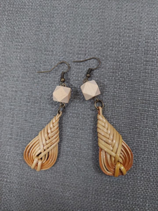 Handmade Braided Rattan <b>Earrings</b> Statement Large Shell Bohemian <b>Earring</b> for Women - Product Image 5