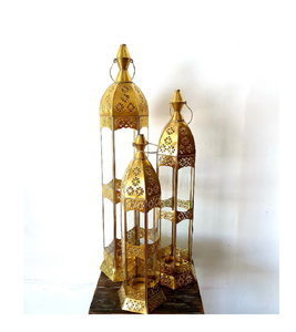 <b>Set</b> of 3 Christmas Decorative Candle Holders and <b>Lanterns</b> for Living Room Hotels & Restaurants-Wholesale Manufacturer Exporter - Product Image 1