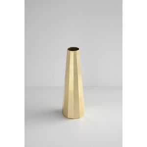 Florero decorativo de mesa de nuevo diseño atractivo y maceta, florero decorativo de cono Delgado geométrico de Metal plateado con asas - Product Image 6