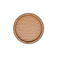 Option économique disponible : Barils décoratifs en bois marron faits à la main, durables, avec couvercle, pour bière, pots, seaux, barils mexicains