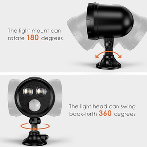 Projecteur LED sans fil au design unique, résistant aux intempéries IP60, pour garages, entrées, terrasses, porches, abris, clôtures - Product Image 5