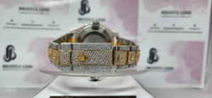 하이 퀄리티 럭셔리 남자의 스테인레스 스틸 힙합 시계 VVS Moissanite 다이아몬드 수제 설정 - Product Image 6