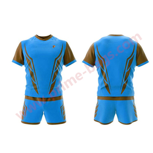 Maillot de rugby unisexe personnalisé imprimé numériquement, 100 % polyester respirant à séchage rapide, t-shirt et short, uniforme de rugby pour l'entraînement sportif - Product Image 1