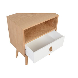 Mesa de Noche Plegable de Madera Maciza Estilo Moderno de Mediados de Siglo, Artesanía India de Rajasthan para Dormitorio, Mueble de Almacenamiento para el Hogar - Product Image 6