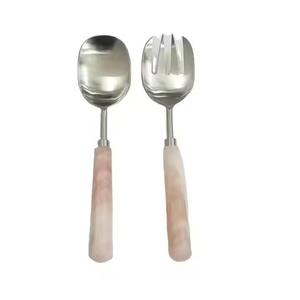 Ensemble de couverts pour salade en acier inoxydable, qualité supérieure, design vintage, cuillère pour les fêtes de mariage - Product Image 3