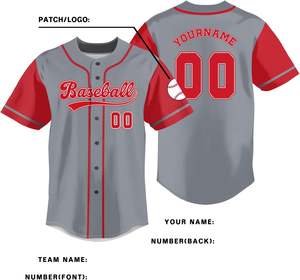 Maillots de baseball personnalisés de haute qualité avec un design respirant Nom et numéro personnalisés Options de taille plus Prix très raisonnables - Product Image 5