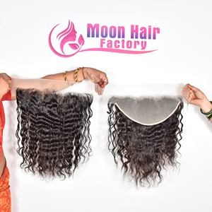 Producto 100% Original de Primera Calidad, Cabello Humano Indio Virgen Remy de Una Sola Capa, Ondulado, Frontal, Sin Procesar, de Aspecto Natural - Product Image 3