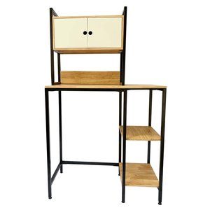 KMG68004 Front-<b>Loading</b> <b>Washing</b> <b>Machine</b> Stand with Drawers Rubber Wood and Iron Frame - Product Image 5