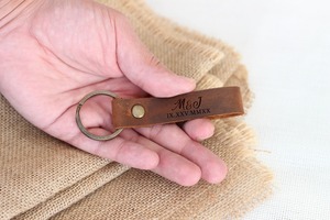 Llavero de Cuero Personalizado para Parejas, Coordenadas Personalizadas, Fecha Inicial, Regalo para Parejas, Aniversario, Regalo, Aniversario, 2017 - Product Image 2